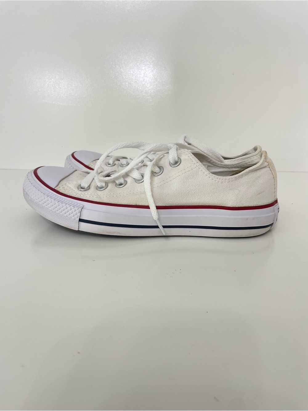 Converse Low Top White Canvas Sneakers Mens 4.5 Womens 6.5 Indie Sleaze All Star